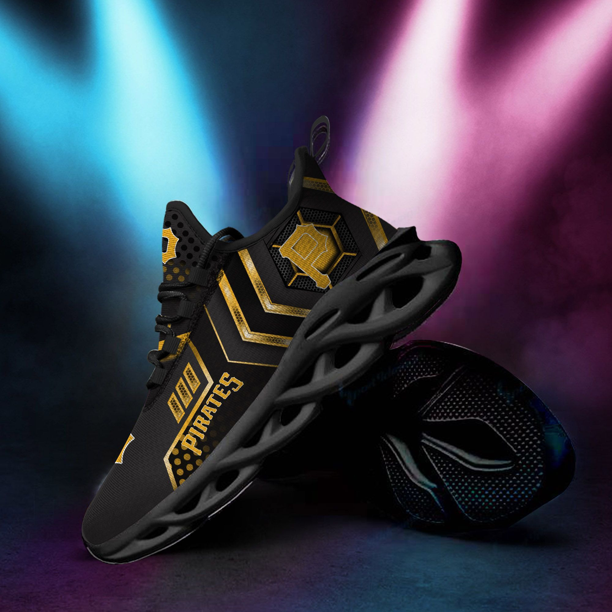 Pittsburgh Pirates Max Soul Sneakers Shoes - Famjoys Pittsburgh Pirates Max Soul Sneakers Shoes - Famjoys