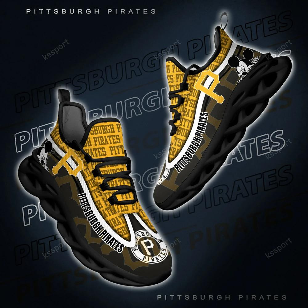 Pittsburgh Pirates New Trending Max Soul Clunky Sneakers - Famjoys Pittsburgh Pirates New Trending Max Soul Clunky Sneakers - Famjoys