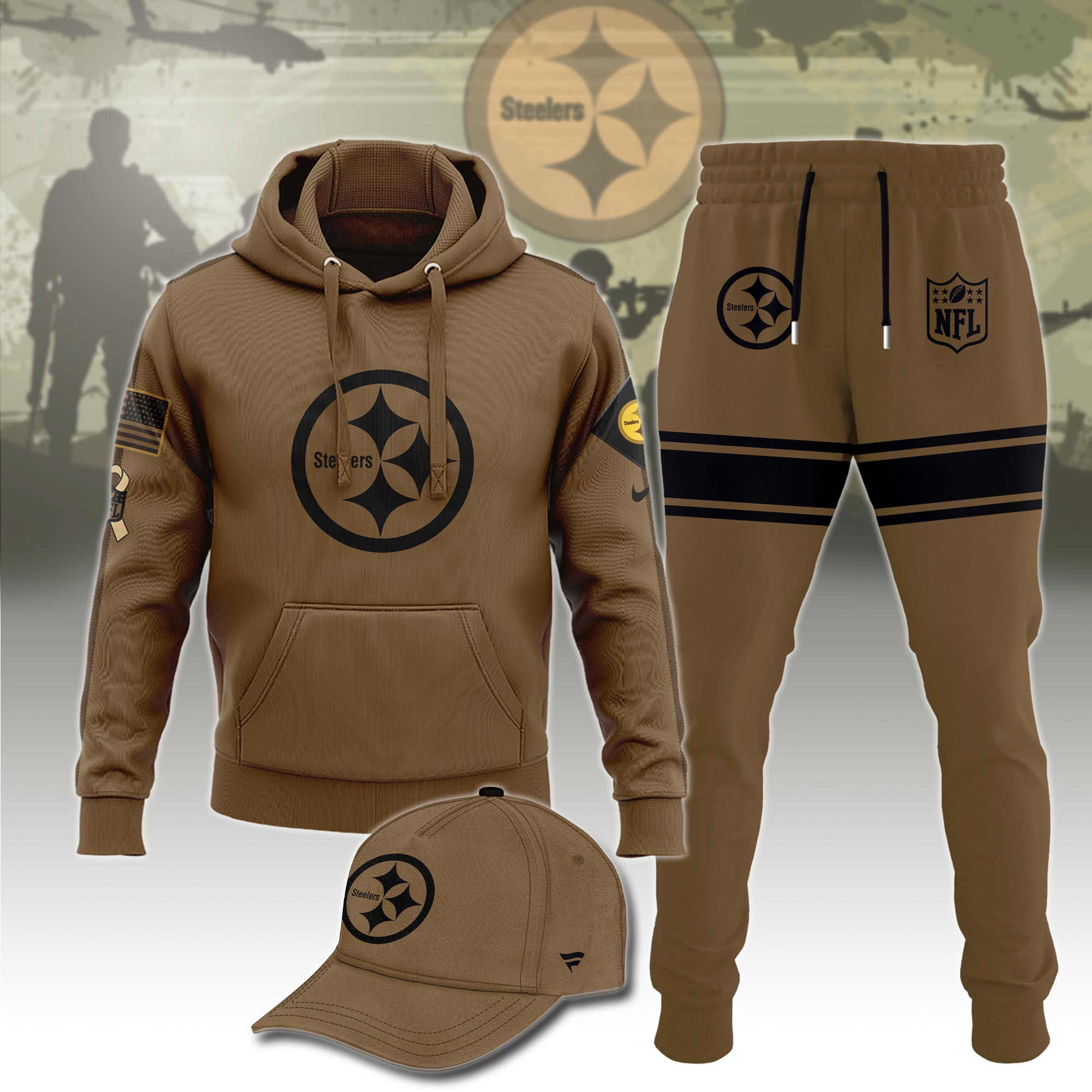Pittsburgh Steeler Veterans Hoodie - Famjoys Pittsburgh Steeler Veterans Hoodie - Famjoys