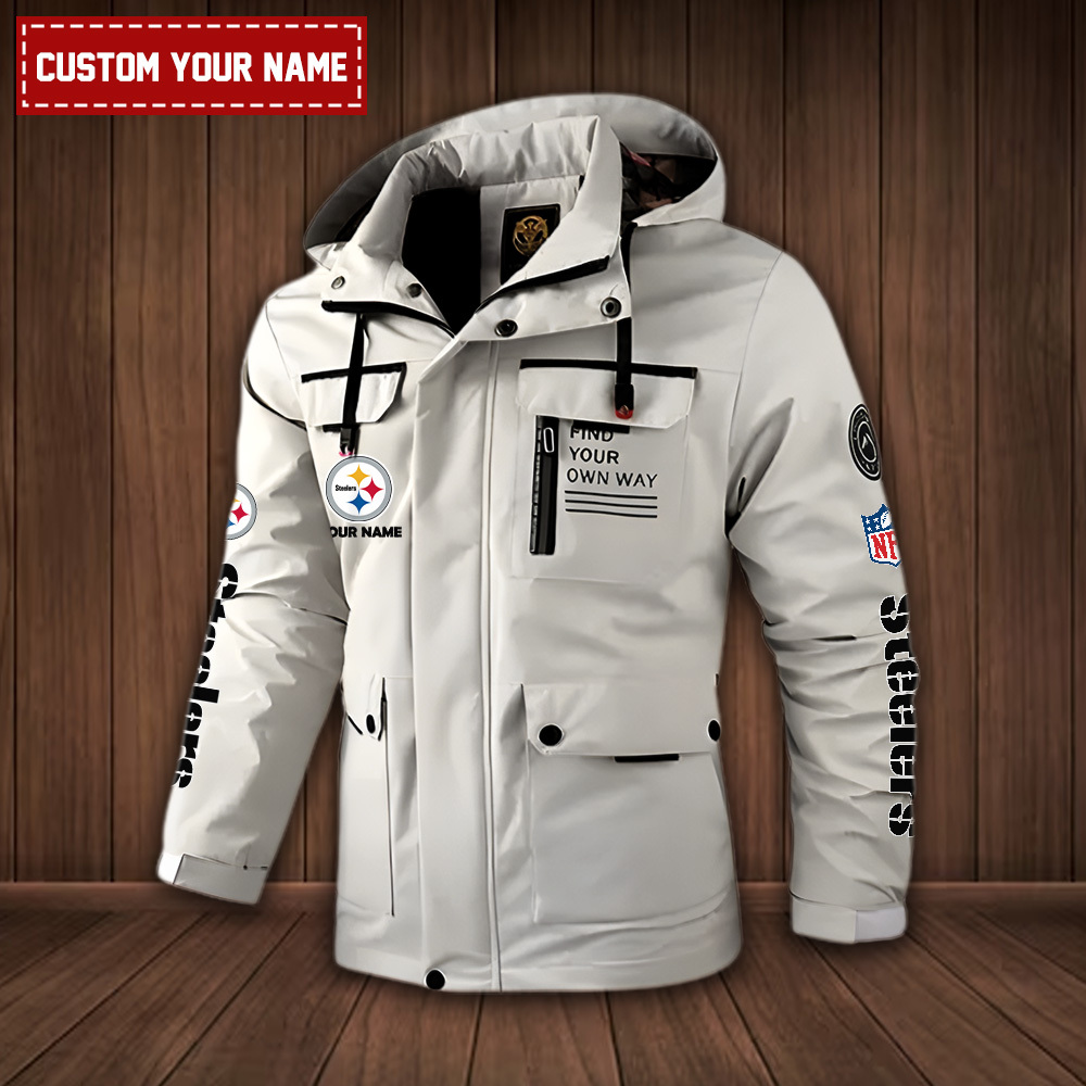 Pittsburgh Steelers 2D Casual Golden Logo Windbreaker Bomber Jacket SP04112327ID03DS07 - Famjoys Pittsburgh Steelers 2D Casual Golden Logo Windbreaker Bomber Jacket SP04112327ID03DS07 - Famjoys