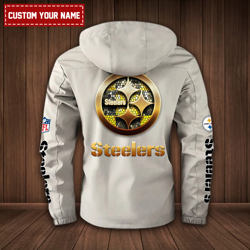 Pittsburgh Steelers 2D Casual Golden Logo Windbreaker Bomber Jacket SP04112327ID03DS07 - Famjoys Pittsburgh Steelers 2D Casual Golden Logo Windbreaker Bomber Jacket SP04112327ID03DS07 - Famjoys
