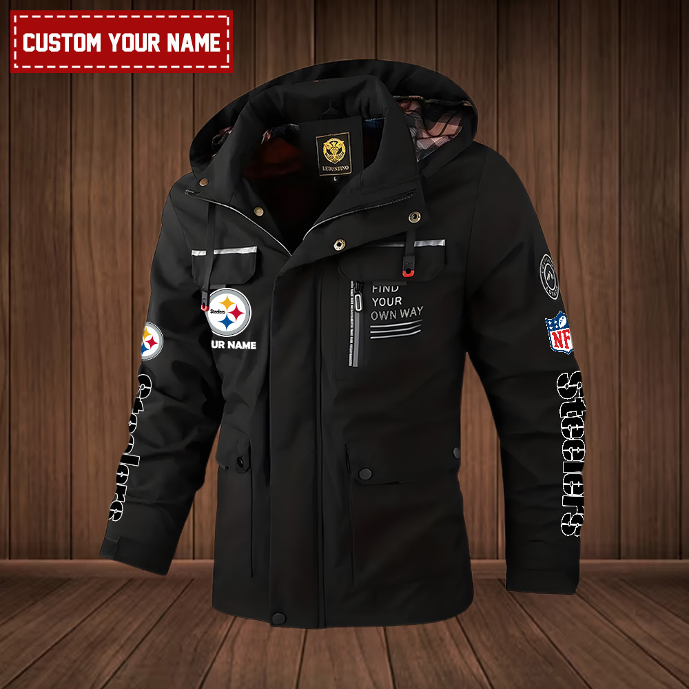 Pittsburgh Steelers 2D Casual Golden Logo Windbreaker Bomber Jacket SP04112327ID03DS07 - Famjoys Pittsburgh Steelers 2D Casual Golden Logo Windbreaker Bomber Jacket SP04112327ID03DS07 - Famjoys