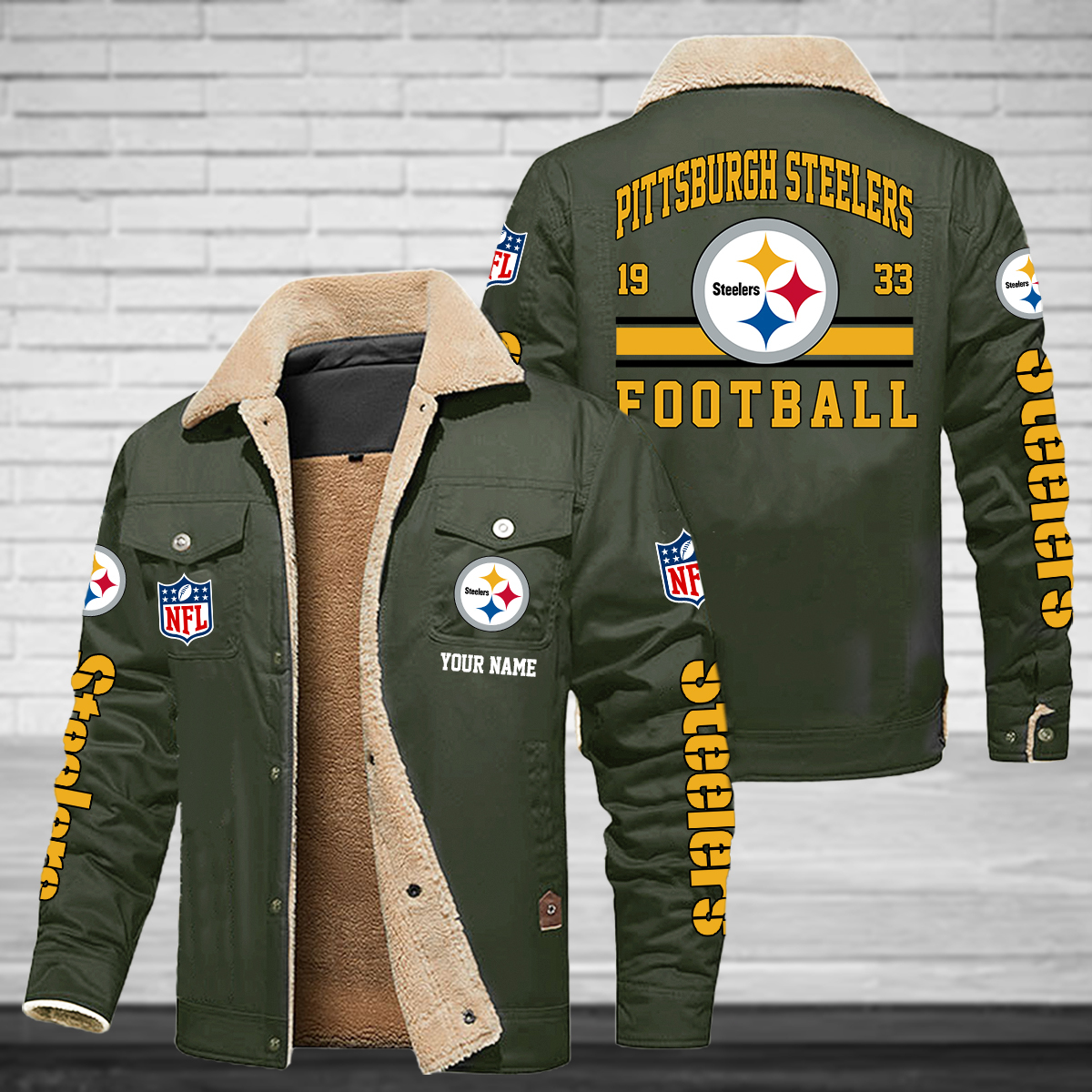 Pittsburgh Steelers 32 Teams H111 Fleece Jacket New 2023 SP03122327ID06DS09 - Famjoys Pittsburgh Steelers 32 Teams H111 Fleece Jacket New 2023 SP03122327ID06DS09 - Famjoys