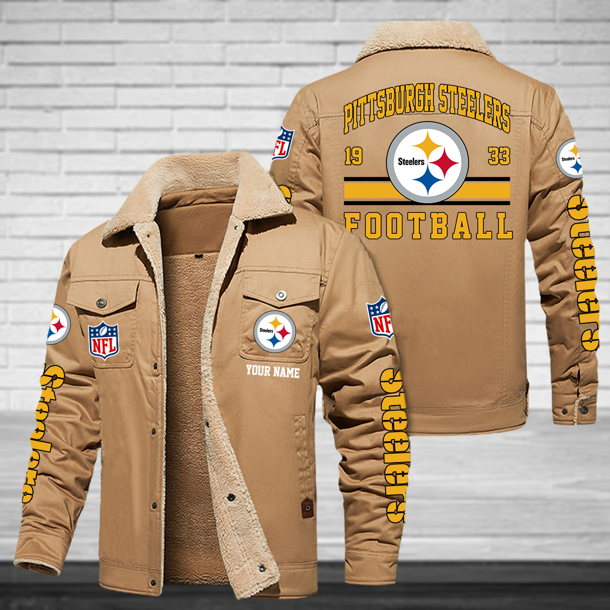 Pittsburgh Steelers 32 Teams H111 Fleece Jacket New 2023 SP03122327ID06DS09 - Famjoys Pittsburgh Steelers 32 Teams H111 Fleece Jacket New 2023 SP03122327ID06DS09 - Famjoys