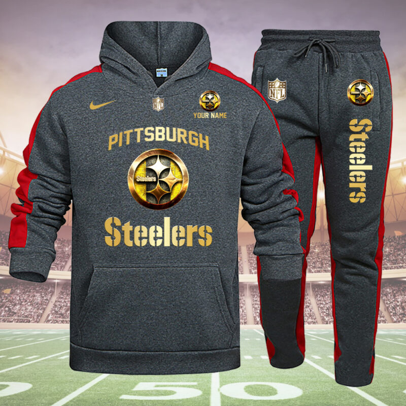 Pittsburgh Steelers-32 Teams Personlized Golden Logo Hoodie Set-SP11012478ID03 - Famjoys Pittsburgh Steelers-32 Teams Personlized Golden Logo Hoodie Set-SP11012478ID03 - Famjoys