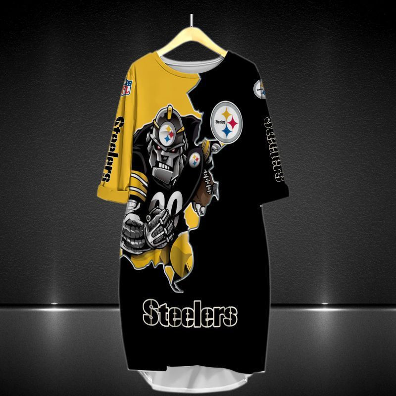 Pittsburgh Steelers All Over Print Caftan8527 - Famjoys Pittsburgh Steelers All Over Print Caftan8527 - Famjoys