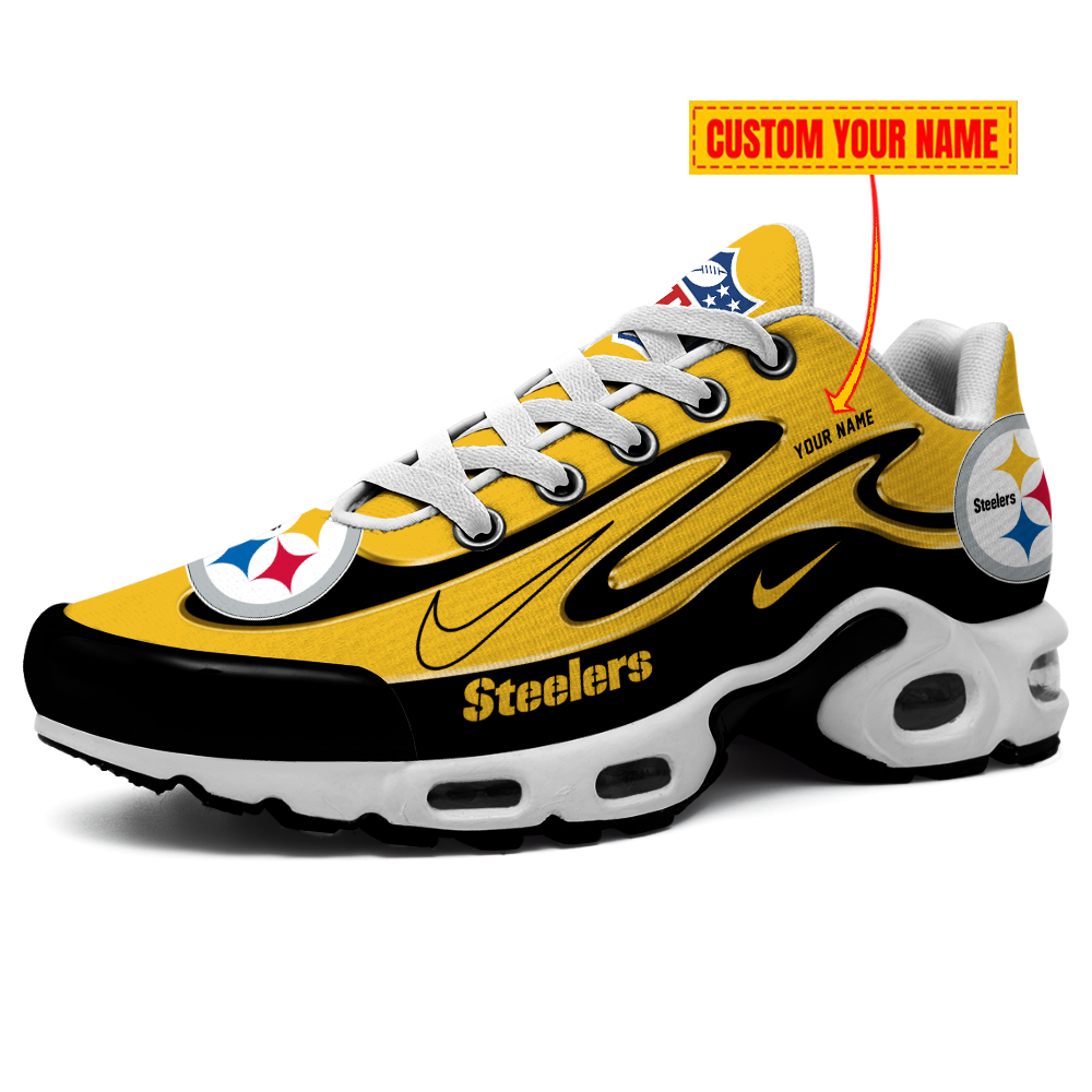 Pittsburgh Steelers-Best Gift For Fans Double Swoosh Personalized H56 Shoes-SP28122327ID02DS01 - Famjoys Pittsburgh Steelers-Best Gift For Fans Double Swoosh Personalized H56 Shoes-SP28122327ID02DS01 - Famjoys