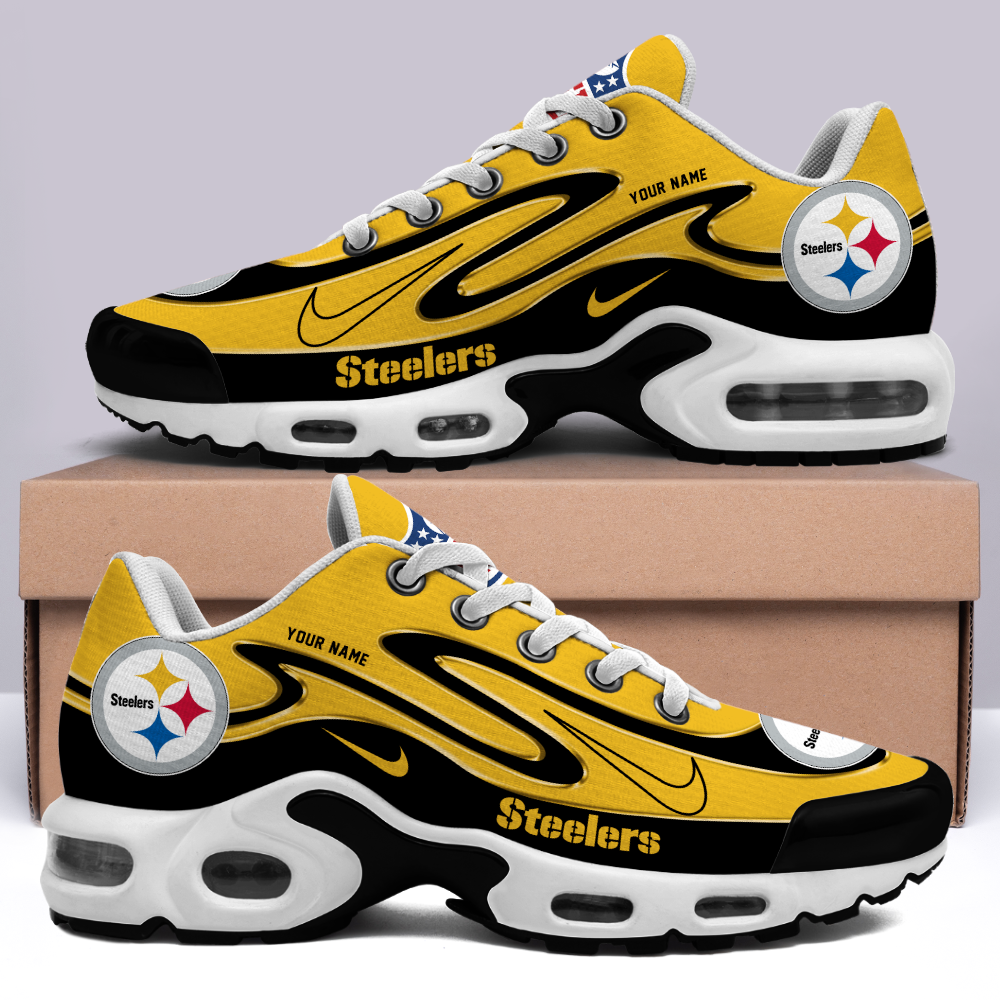 Pittsburgh Steelers-Best Gift For Fans Double Swoosh Personalized H56 Shoes-SP28122327ID02DS01 - Famjoys Pittsburgh Steelers-Best Gift For Fans Double Swoosh Personalized H56 Shoes-SP28122327ID02DS01 - Famjoys