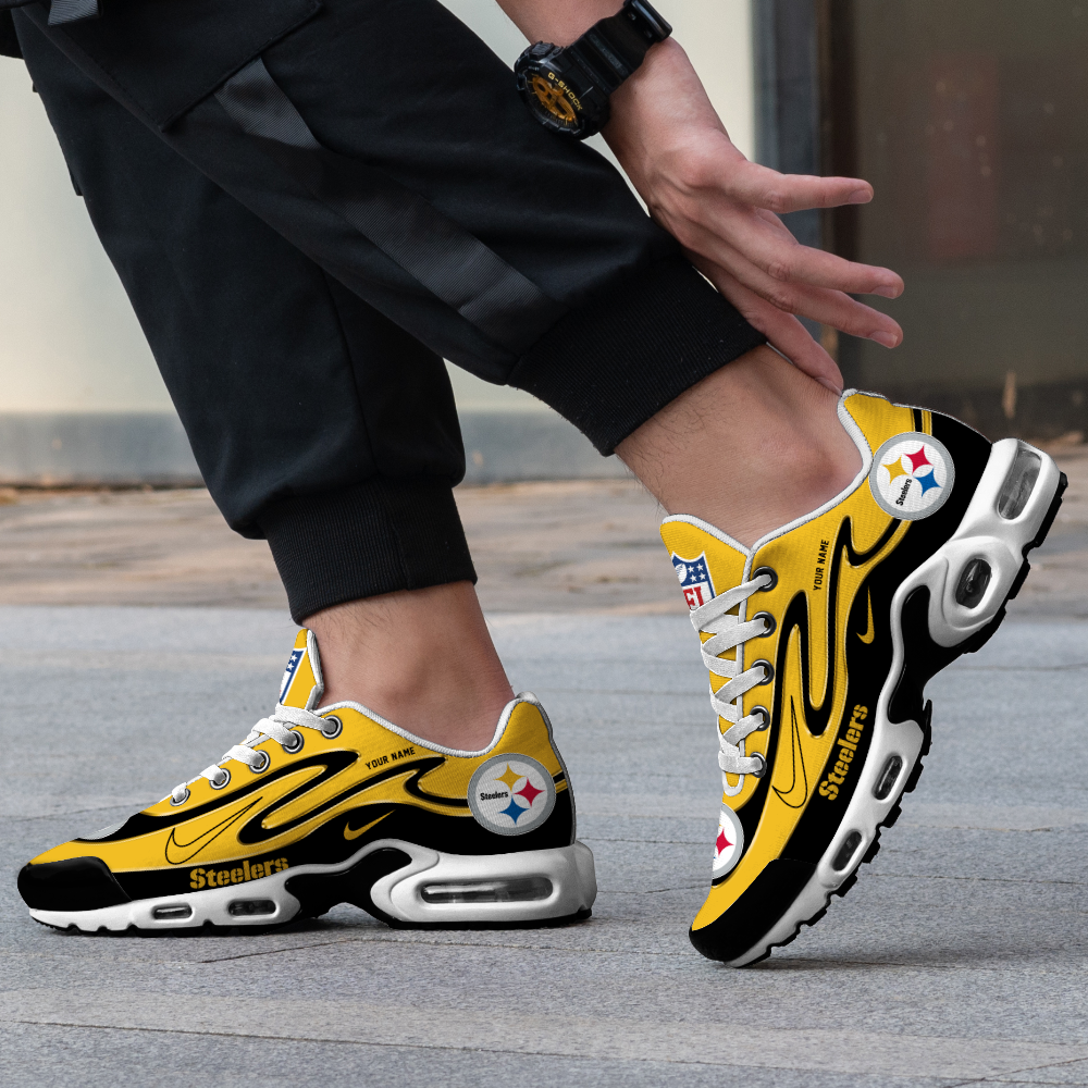 Pittsburgh Steelers-Best Gift For Fans Double Swoosh Personalized H56 Shoes-SP28122327ID02DS01 - Famjoys Pittsburgh Steelers-Best Gift For Fans Double Swoosh Personalized H56 Shoes-SP28122327ID02DS01 - Famjoys