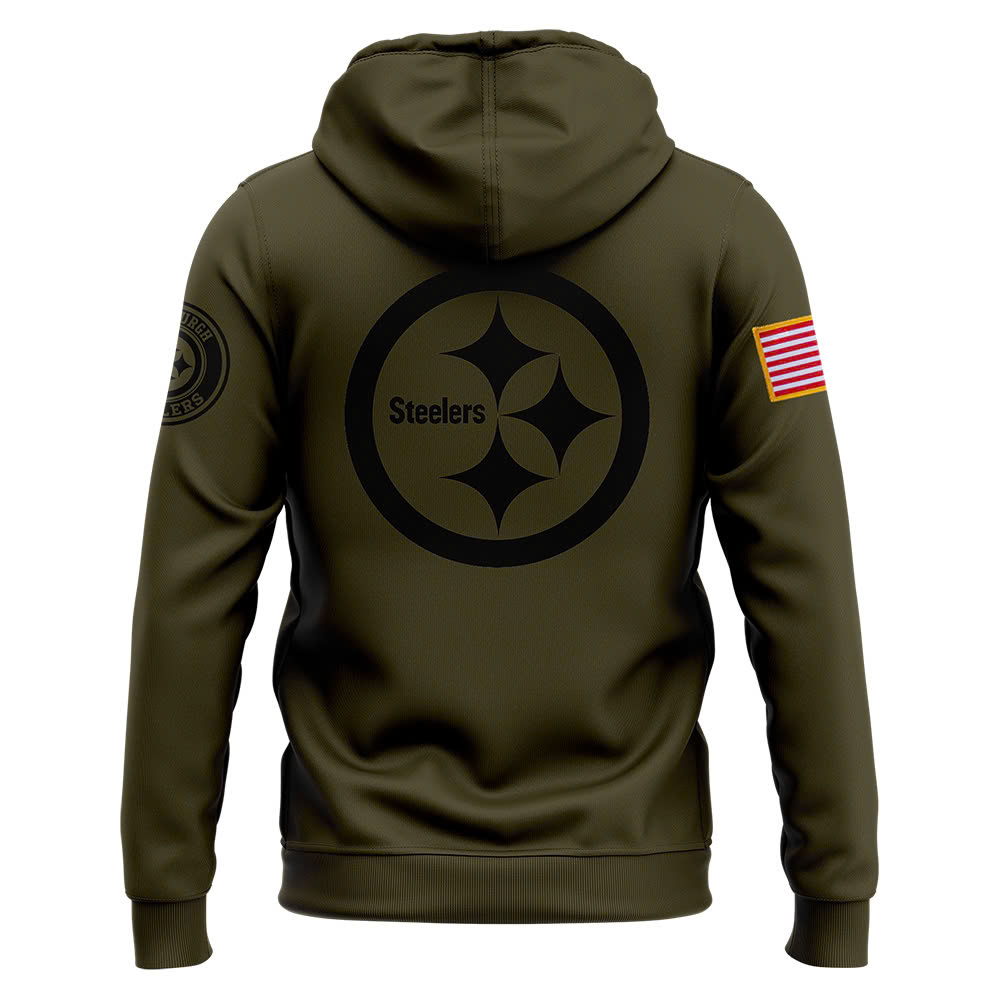 Pittsburgh Steelers Camo Salute to Service Club Fleece Pullover Hoodie - Famjoys Pittsburgh Steelers Camo Salute to Service Club Fleece Pullover Hoodie - Famjoys