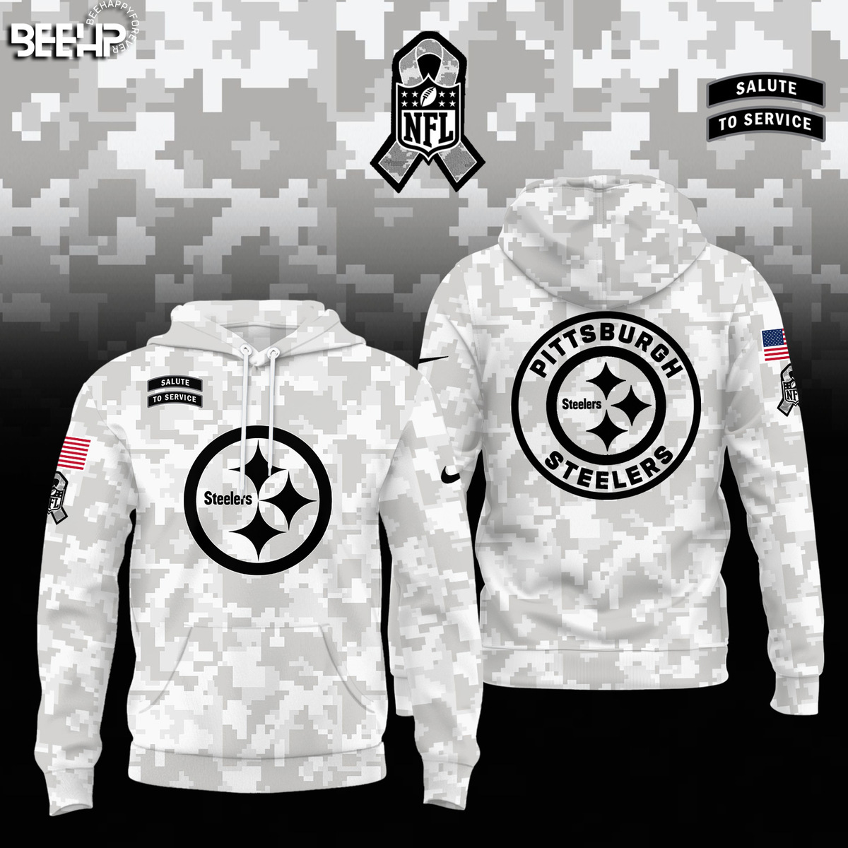 Pittsburgh Steelers Camo Salute to Service Combo - Famjoys Pittsburgh Steelers Camo Salute to Service Combo - Famjoys