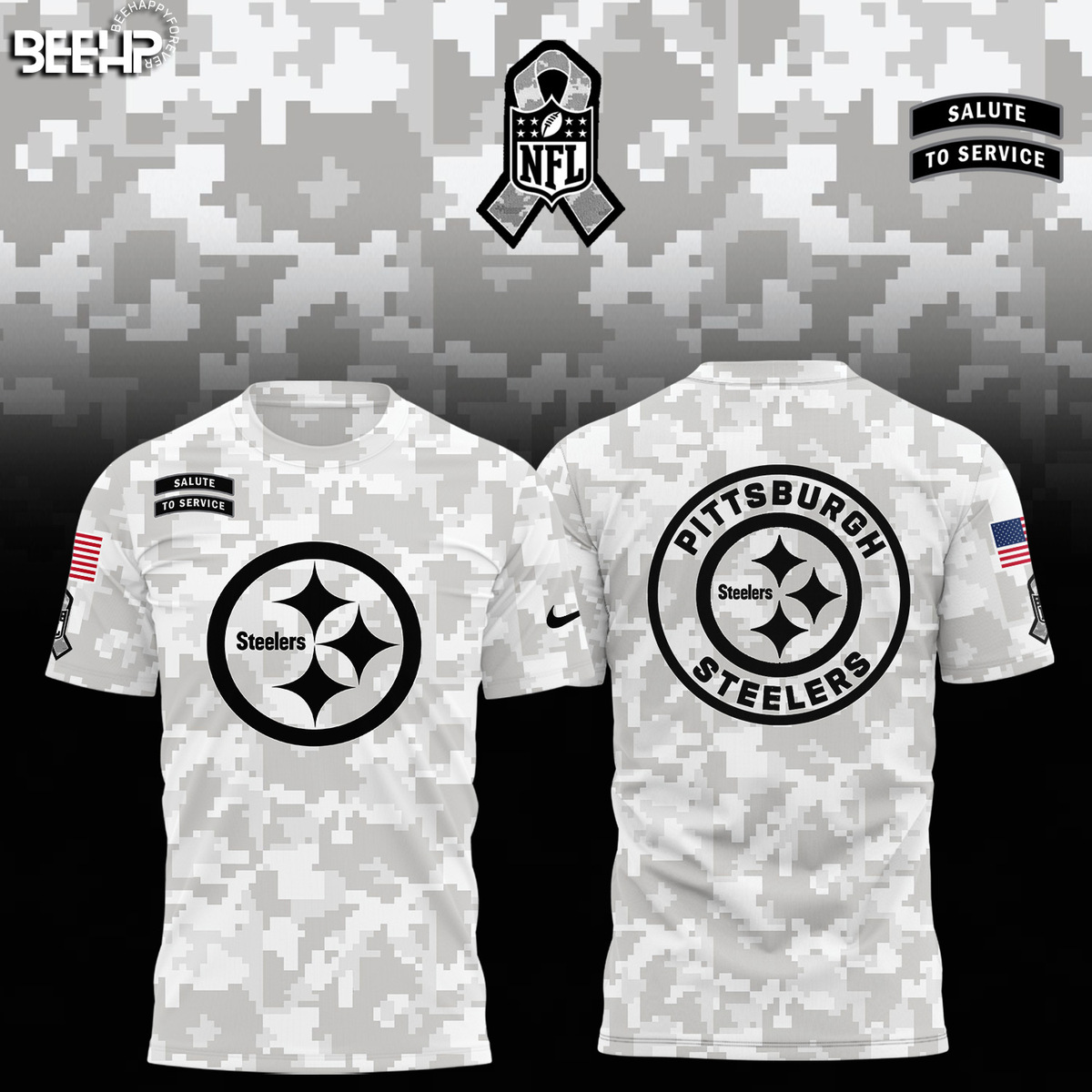 Pittsburgh Steelers Camo Salute to Service Combo - Famjoys Pittsburgh Steelers Camo Salute to Service Combo - Famjoys