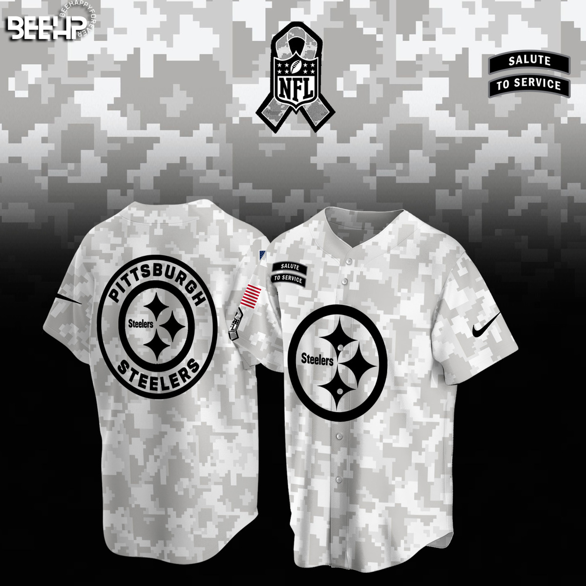 Pittsburgh Steelers Camo Salute to Service Combo - Famjoys Pittsburgh Steelers Camo Salute to Service Combo - Famjoys