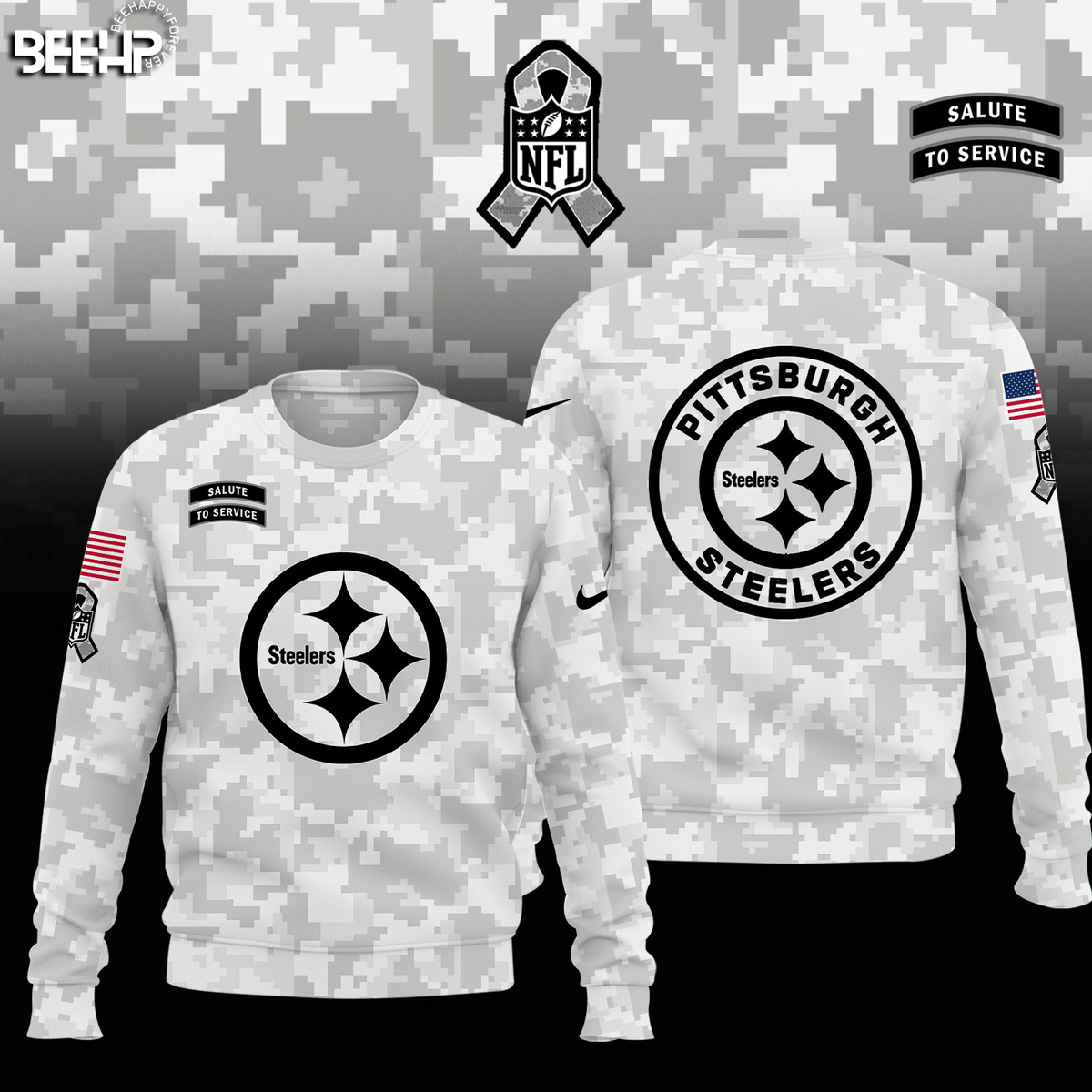 Pittsburgh Steelers Camo Salute to Service Combo - Famjoys Pittsburgh Steelers Camo Salute to Service Combo - Famjoys