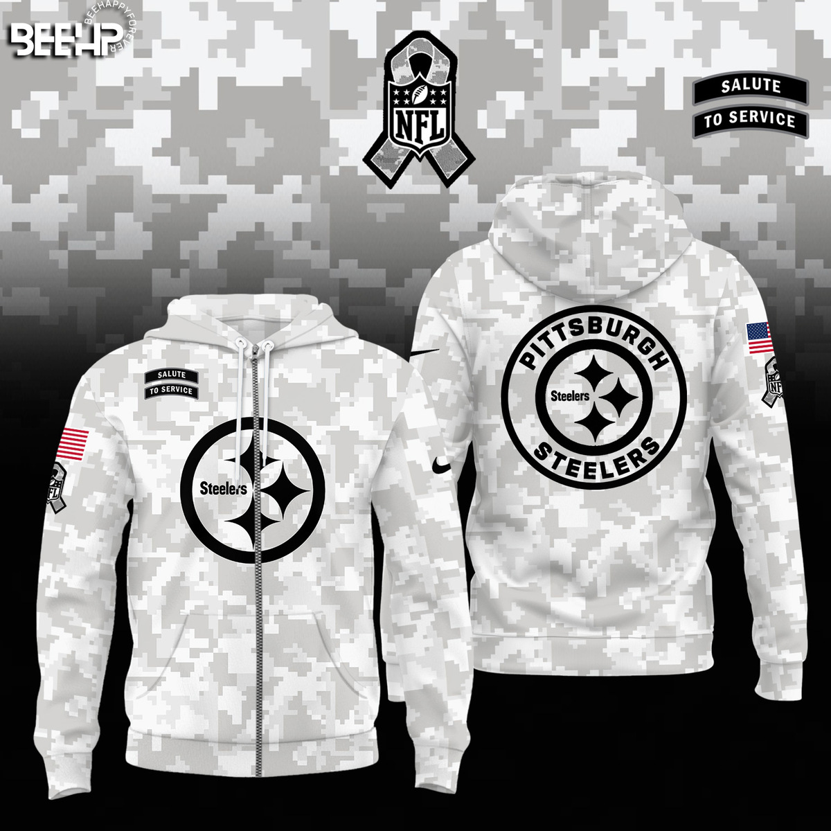 Pittsburgh Steelers Camo Salute to Service Combo - Famjoys Pittsburgh Steelers Camo Salute to Service Combo - Famjoys