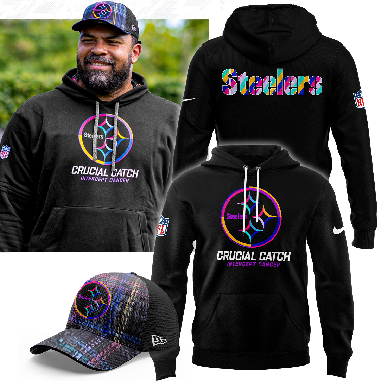Pittsburgh Steelers Crucial Catch Hoodie - Famjoys Pittsburgh Steelers Crucial Catch Hoodie - Famjoys