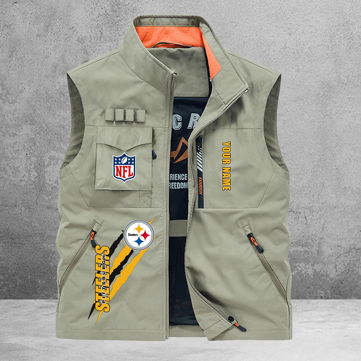 Pittsburgh Steelers Fishing Vest - Famjoys Pittsburgh Steelers Fishing Vest - Famjoys
