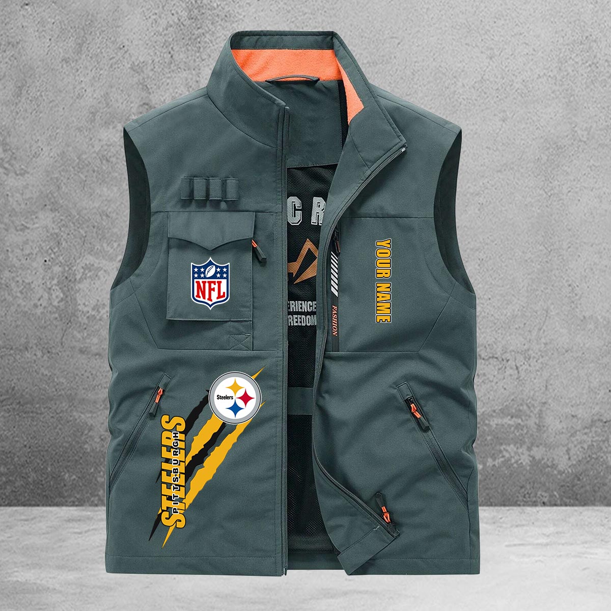 Pittsburgh Steelers Fishing Vest - Famjoys Pittsburgh Steelers Fishing Vest - Famjoys