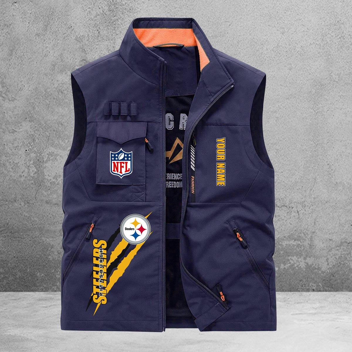 Pittsburgh Steelers Fishing Vest - Famjoys Pittsburgh Steelers Fishing Vest - Famjoys