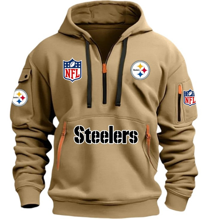 Pittsburgh Steelers - HOODIE HALF ZIPPER - QTA405111350 - Famjoys Pittsburgh Steelers - HOODIE HALF ZIPPER - QTA405111350 - Famjoys