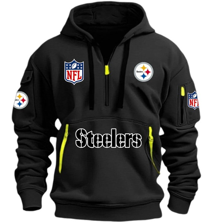 Pittsburgh Steelers - HOODIE HALF ZIPPER - QTA405111350 - Famjoys Pittsburgh Steelers - HOODIE HALF ZIPPER - QTA405111350 - Famjoys