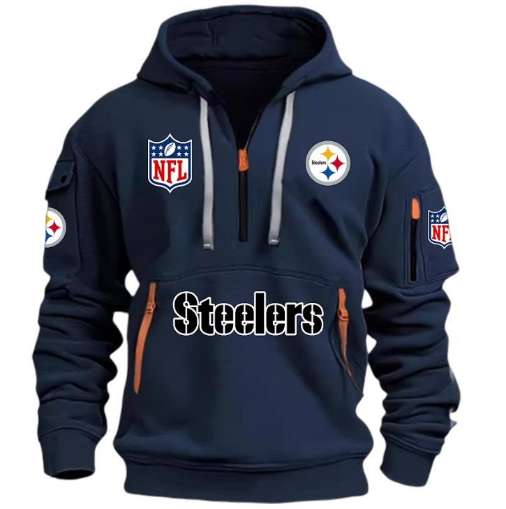 Pittsburgh Steelers - HOODIE HALF ZIPPER - QTA405111350 - Famjoys Pittsburgh Steelers - HOODIE HALF ZIPPER - QTA405111350 - Famjoys
