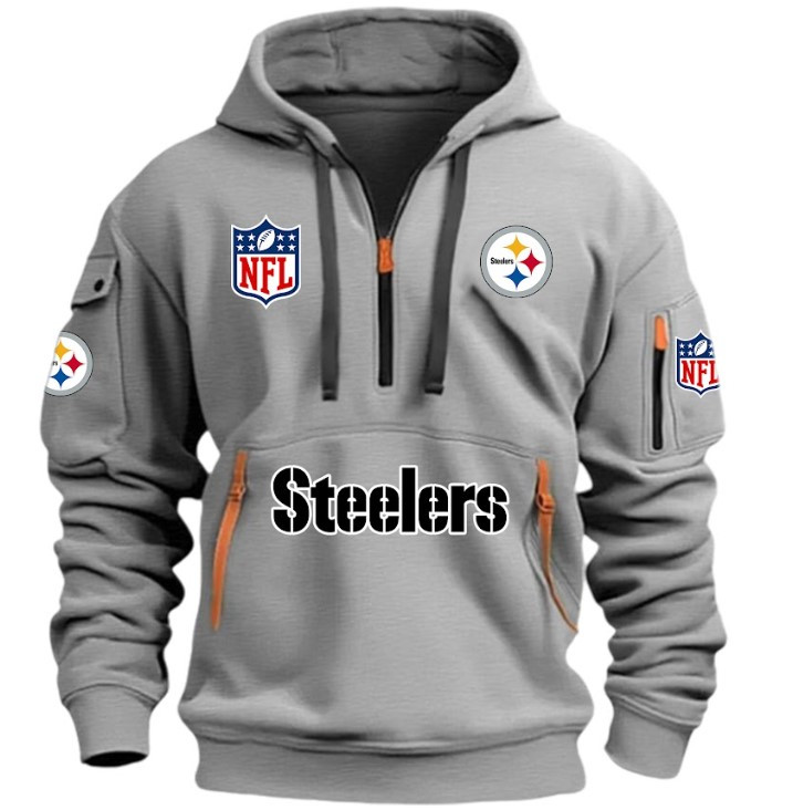 Pittsburgh Steelers - HOODIE HALF ZIPPER - QTA405111350 - Famjoys Pittsburgh Steelers - HOODIE HALF ZIPPER - QTA405111350 - Famjoys
