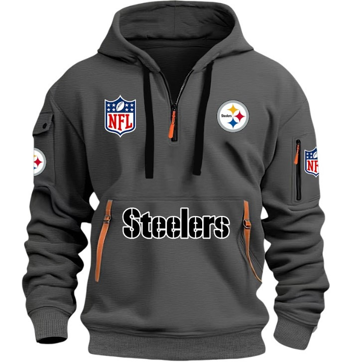 Pittsburgh Steelers - HOODIE HALF ZIPPER - QTA405111350 - Famjoys Pittsburgh Steelers - HOODIE HALF ZIPPER - QTA405111350 - Famjoys