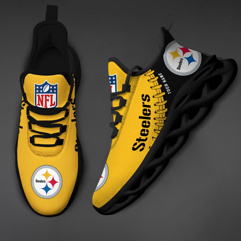 Pittsburgh Steelers Max Soul Sneaker - Famjoys Pittsburgh Steelers Max Soul Sneaker - Famjoys