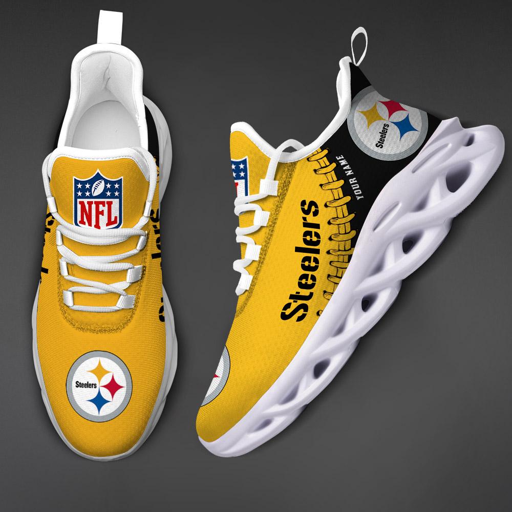 Pittsburgh Steelers Max Soul Sneaker - Famjoys Pittsburgh Steelers Max Soul Sneaker - Famjoys