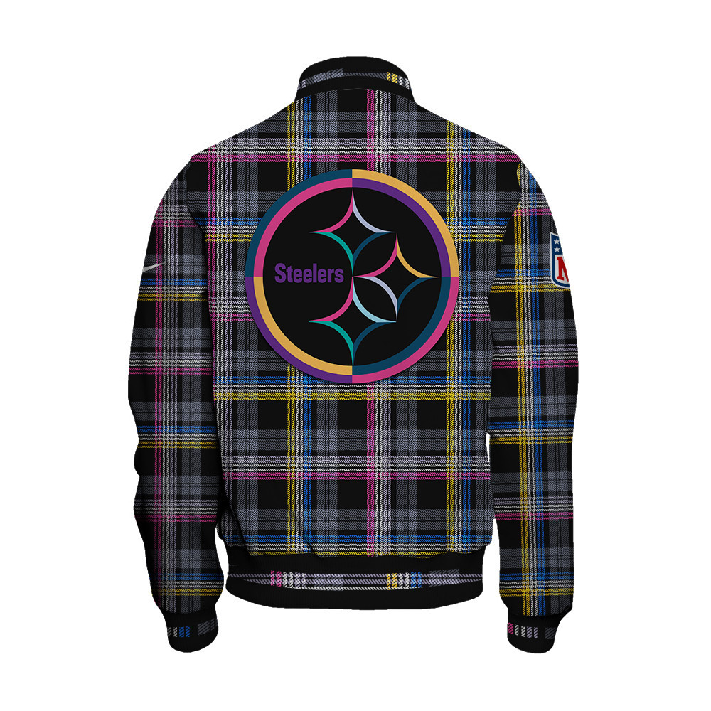Pittsburgh Steelers National Football League Crucial Catch Unisex Varsity Jacket - Famjoys Pittsburgh Steelers National Football League Crucial Catch Unisex Varsity Jacket - Famjoys
