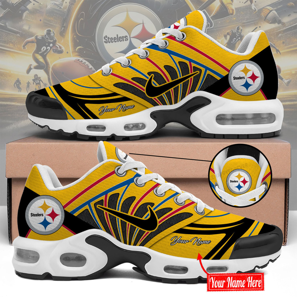 Pittsburgh Steelers New Shoes - Famjoys Pittsburgh Steelers New Shoes - Famjoys