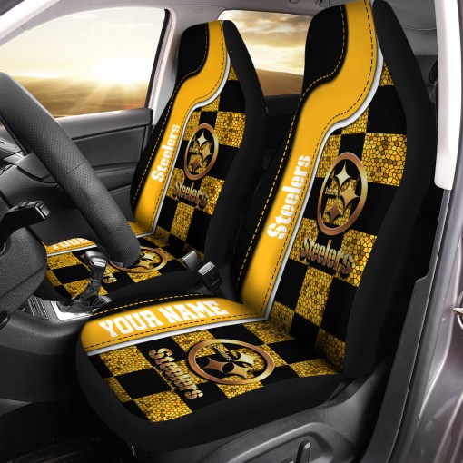 Pittsburgh Steelers Personalized Car Seat Covers BGCSC660 - Famjoys Pittsburgh Steelers Personalized Car Seat Covers BGCSC660 - Famjoys
