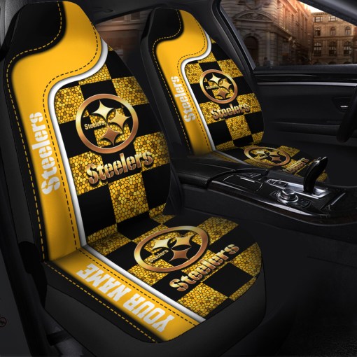 Pittsburgh Steelers Personalized Car Seat Covers BGCSC660 - Famjoys Pittsburgh Steelers Personalized Car Seat Covers BGCSC660 - Famjoys