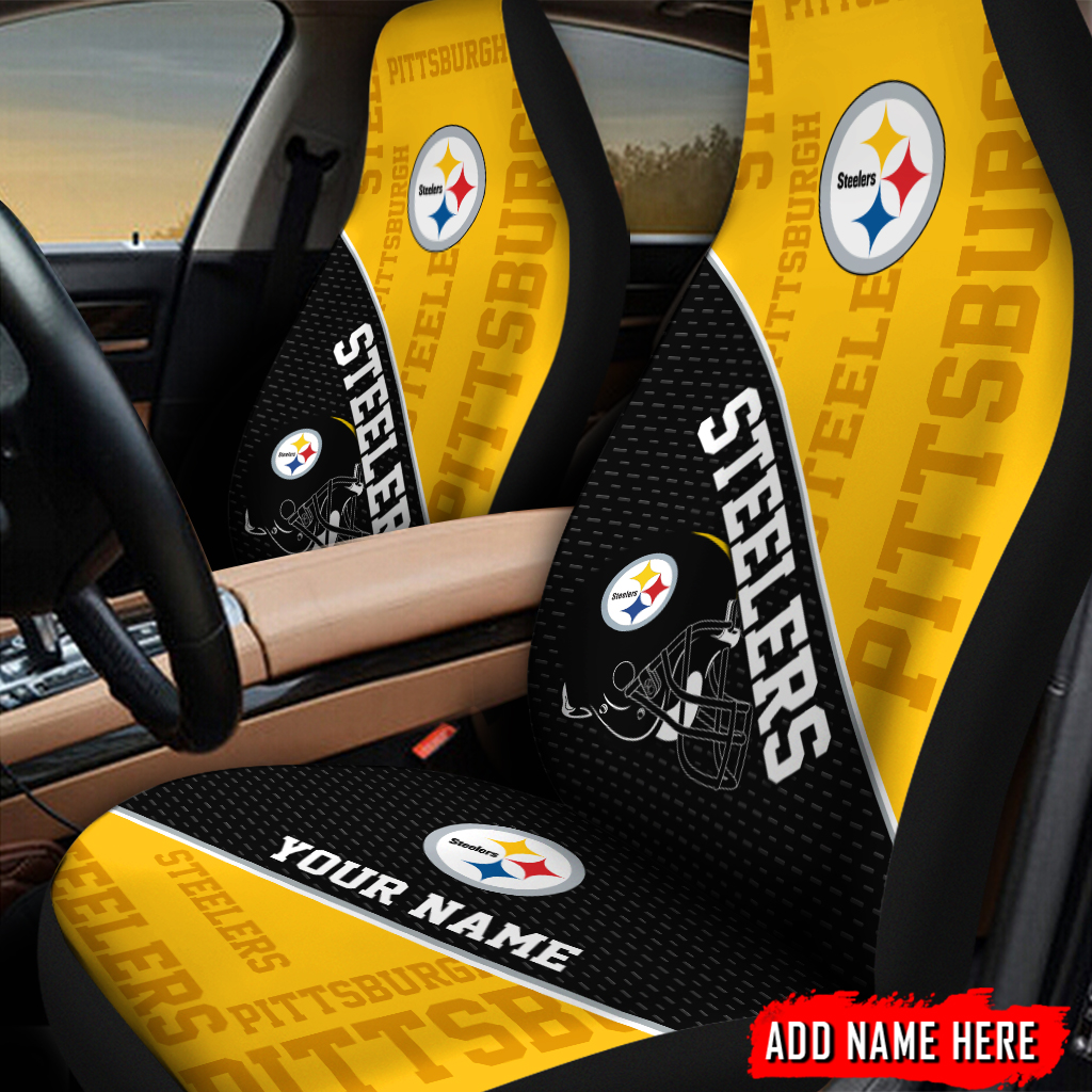 Pittsburgh Steelers Personalized Car Seat Covers BGCSC687 - Famjoys Pittsburgh Steelers Personalized Car Seat Covers BGCSC687 - Famjoys