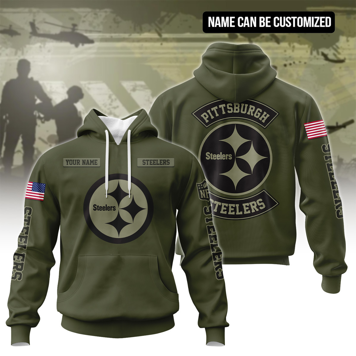 Pittsburgh Steelers Personalized Veteran Hoodie Set SP1711202303ID06DS09 - Famjoys Pittsburgh Steelers Personalized Veteran Hoodie Set SP1711202303ID06DS09 - Famjoys