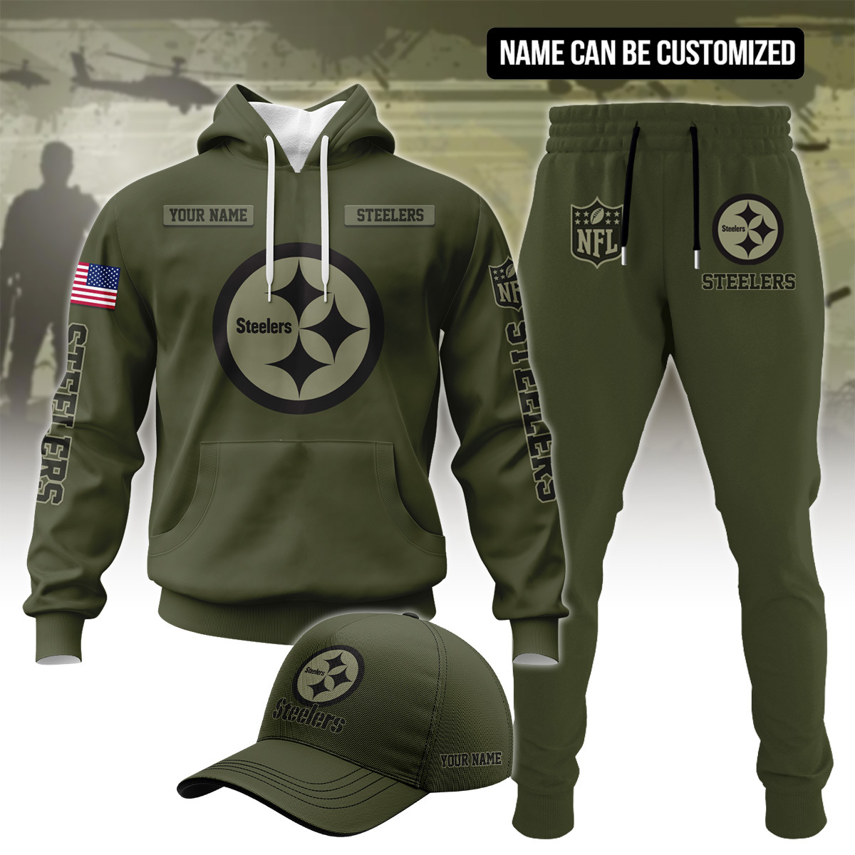 Pittsburgh Steelers Personalized Veteran Hoodie Set SP1711202303ID06DS09 - Famjoys Pittsburgh Steelers Personalized Veteran Hoodie Set SP1711202303ID06DS09 - Famjoys