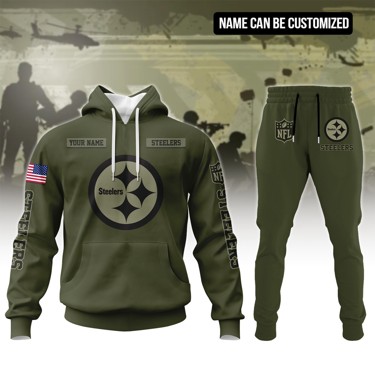 Pittsburgh Steelers Personalized Veteran Hoodie Set SP1711202303ID06DS09 - Famjoys Pittsburgh Steelers Personalized Veteran Hoodie Set SP1711202303ID06DS09 - Famjoys