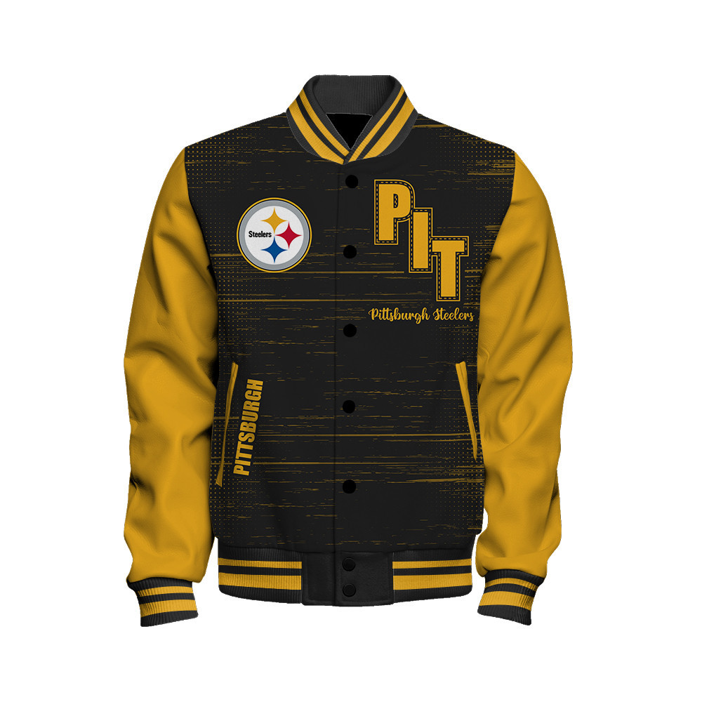 Pittsburgh Steelers - Proud Of The Shirt Unisex Varsity Jacket - Famjoys Pittsburgh Steelers - Proud Of The Shirt Unisex Varsity Jacket - Famjoys