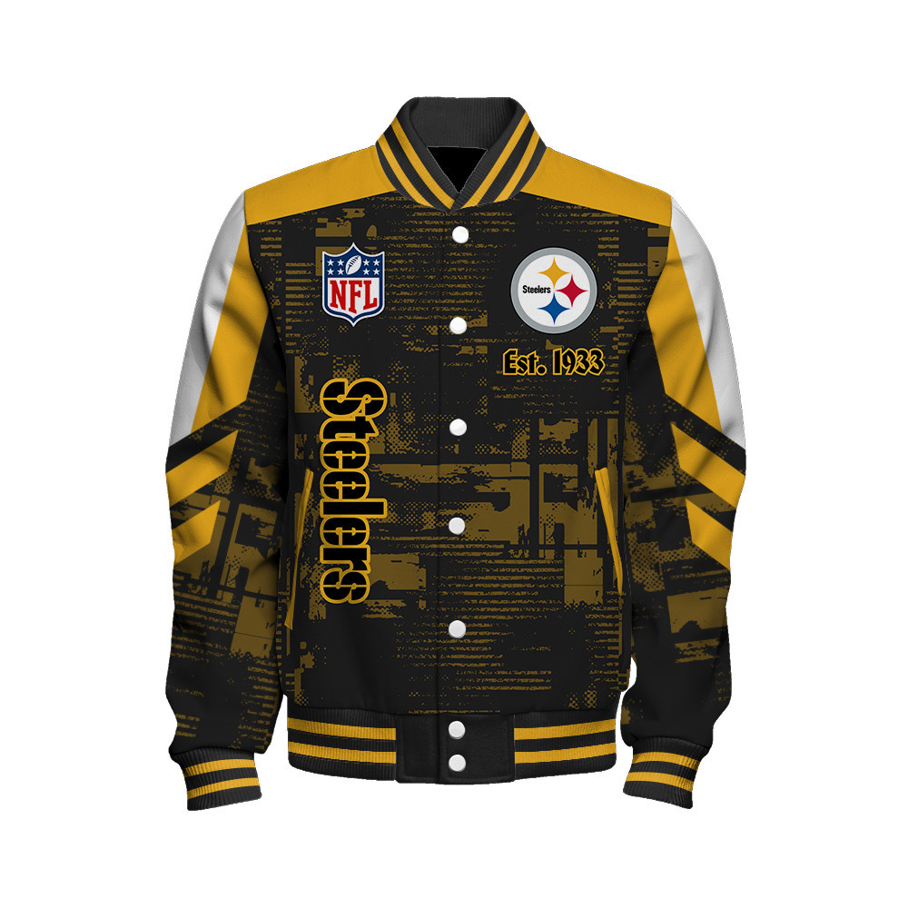 Pittsburgh Steelers - Proud To Be Different Unisex Varsity Jacket - Famjoys Pittsburgh Steelers - Proud To Be Different Unisex Varsity Jacket - Famjoys