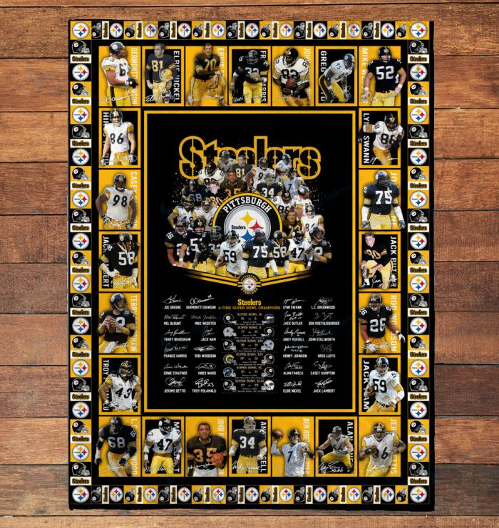 Pittsburgh Steelers Quilt and Blanket 061 - Famjoys Pittsburgh Steelers Quilt and Blanket 061 - Famjoys