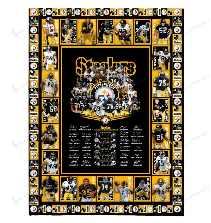 Pittsburgh Steelers Quilt and Blanket 061 - Famjoys Pittsburgh Steelers Quilt and Blanket 061 - Famjoys