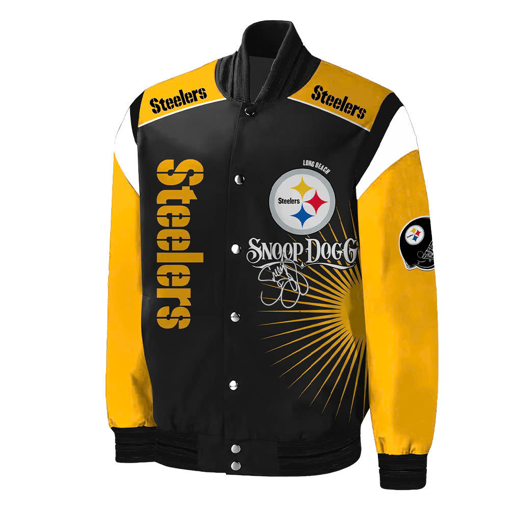 Pittsburgh Steelers Snoop Dogg Jacket - Famjoys Pittsburgh Steelers Snoop Dogg Jacket - Famjoys