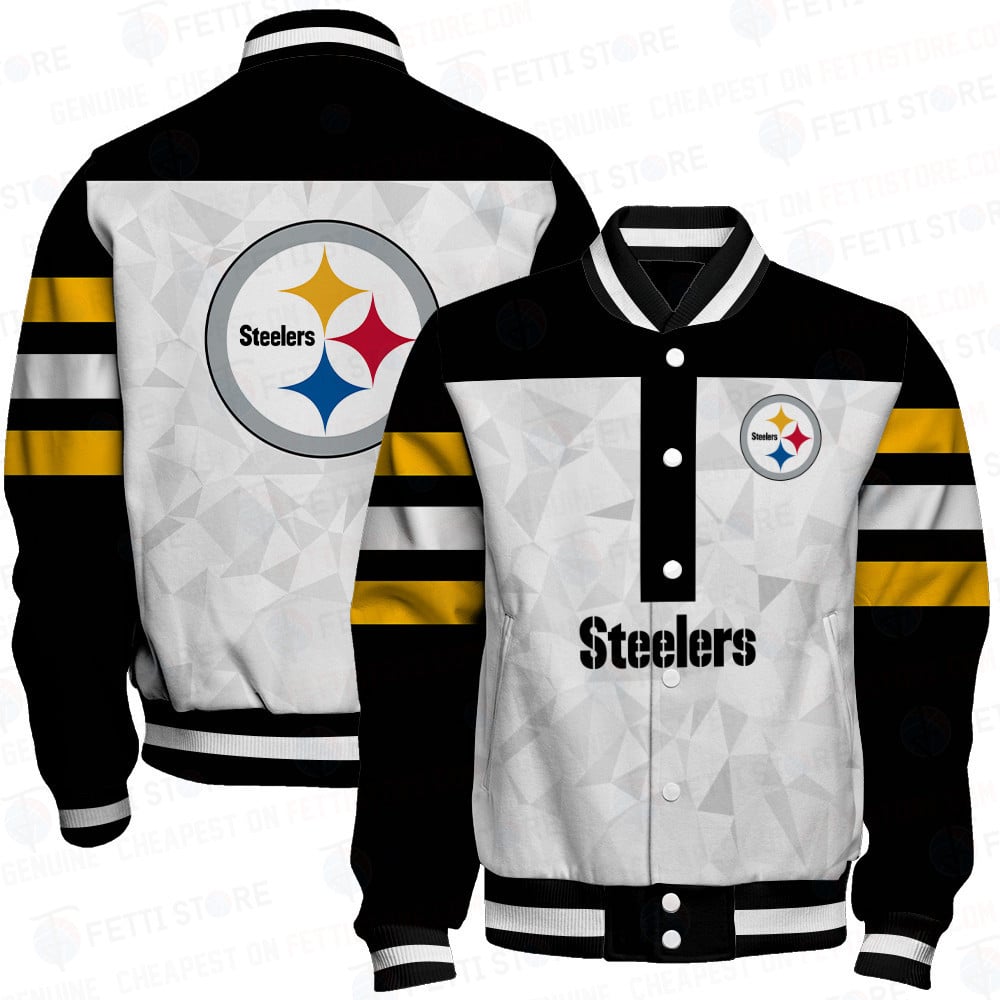 Pittsburgh Steelers Starter Thursday Night Gridiron Raglan Unisex Varsity Jacket V6 - Famjoys Pittsburgh Steelers Starter Thursday Night Gridiron Raglan Unisex Varsity Jacket V6 - Famjoys