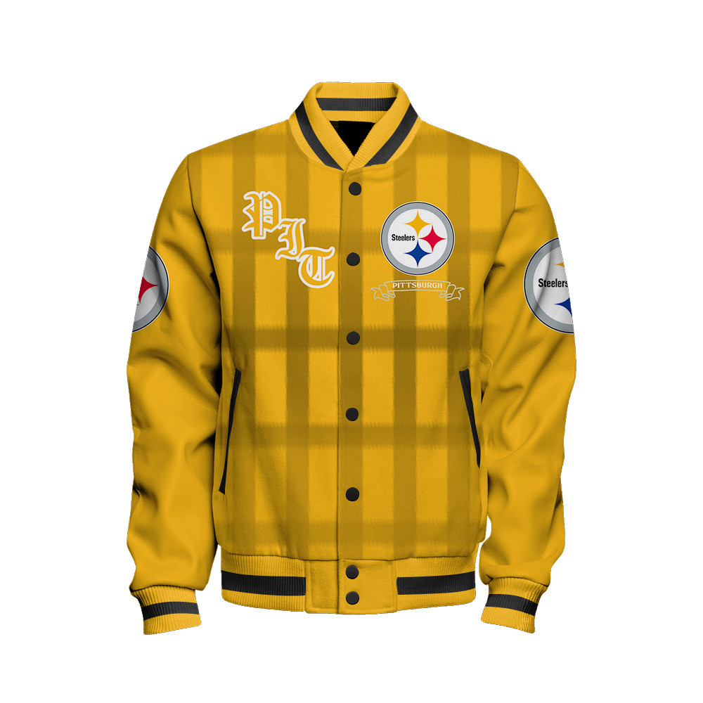 Pittsburgh Steelers - Unforgettable Memories Unisex Varsity Jacket - Famjoys Pittsburgh Steelers - Unforgettable Memories Unisex Varsity Jacket - Famjoys