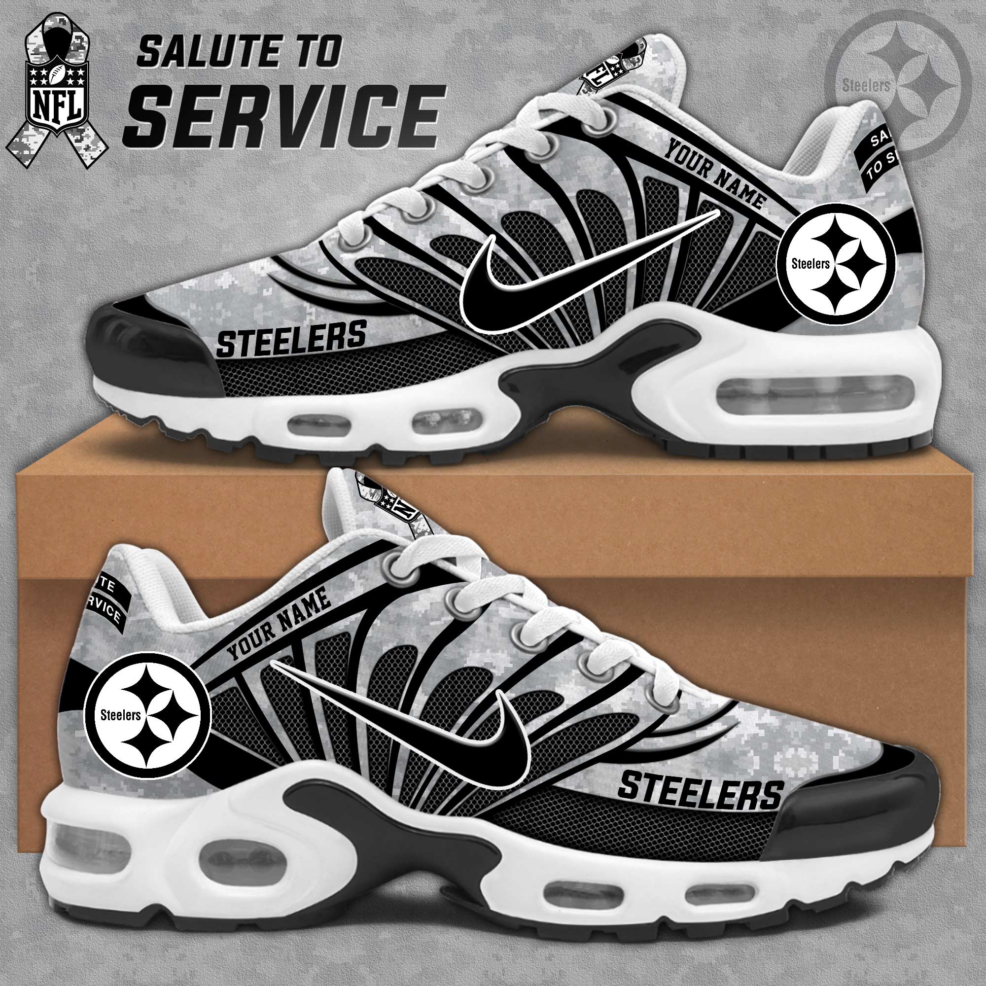 Pittsburgh Steelers Veterans Day Shoes - Famjoys Pittsburgh Steelers Veterans Day Shoes - Famjoys