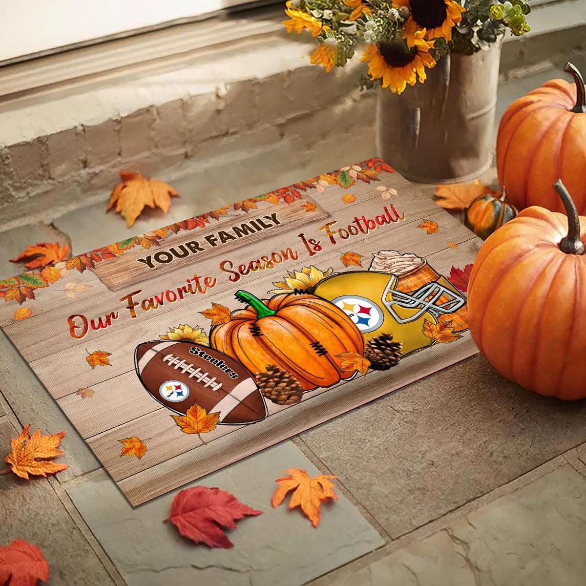Pittsburgh SteelersOur Favorite Season is Football Doormat - Famjoys Pittsburgh SteelersOur Favorite Season is Football Doormat - Famjoys