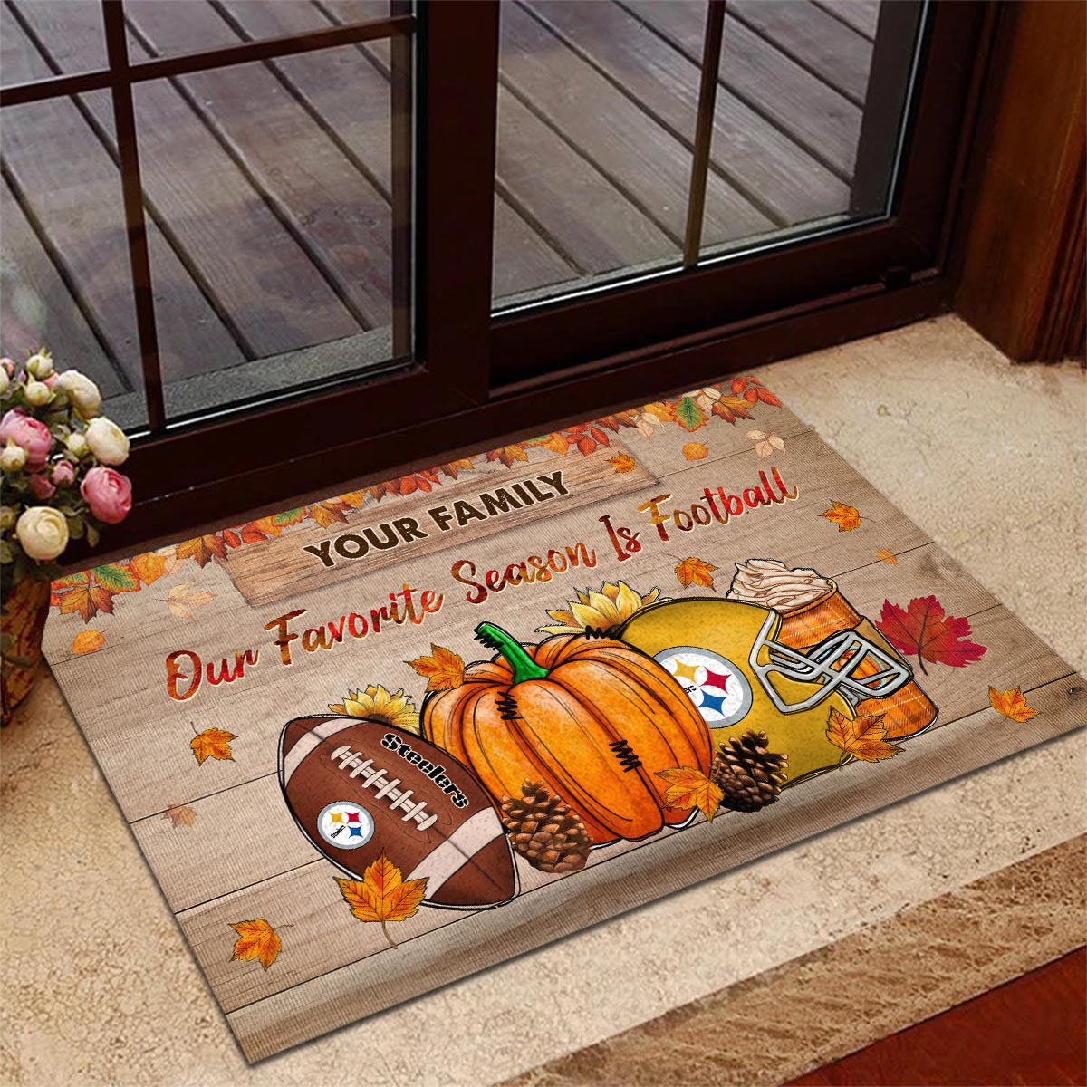 Pittsburgh SteelersOur Favorite Season is Football Doormat - Famjoys Pittsburgh SteelersOur Favorite Season is Football Doormat - Famjoys