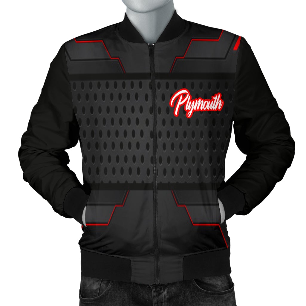 Plymouth Men's Bomber Jacket MX - Famjoys Plymouth Men's Bomber Jacket MX - Famjoys