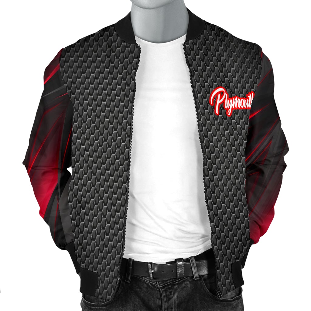 Plymouth Men's Bomber Jacket RA - Famjoys Plymouth Men's Bomber Jacket RA - Famjoys